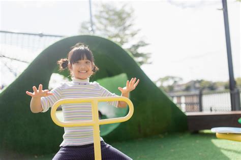 Kids playing at the see-saw in the playground 11579402 Stock Photo at ...