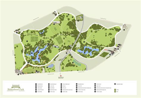 Birkenhead-park-illustrated-map-with-key - Be Bold Studios