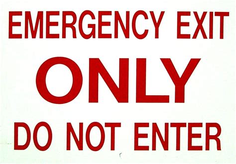 Free Printable Emergency Exit Only Signs - Free Printable