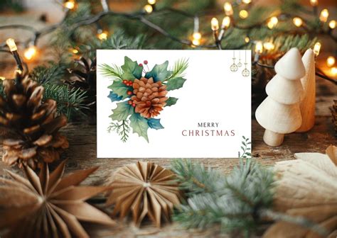 Merry Christmas Card Gift Card Beautiful Printable Digital Christmas ...