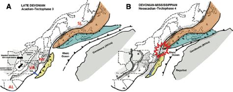 Interpretive diagrams showing the possible plate tectonic situations ...