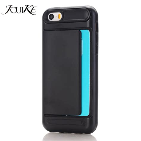 For Apple iPhone 4 Case Anti Drop Hybrid Hard PC+TPU 2 In 1 Card Slider ...