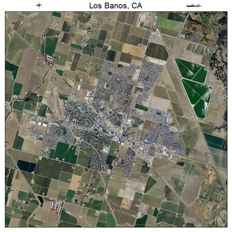 Aerial Photography Map of Los Banos, CA California