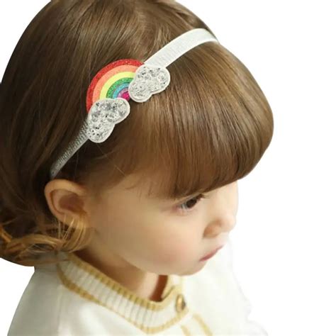 New Cute Newborn Baby Headband Baby Rainbow Hair Clips Baby Girl Child ...