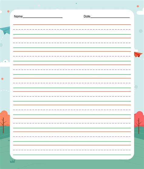 14 Best Free Printable Lined Writing Paper Template - printablee.com