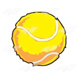 Abeka | Clip Art | Yellow Tennis Ball—scruffy