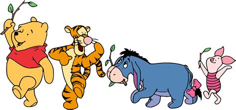 Winnie the Pooh, Piglet, Tigger and Eeyore Clip Art | Disney Clip Art Galore