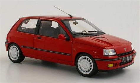 Diecast model cars Renault Clio 16S 1/18 Norev I red 1991 - Alldiecast.us