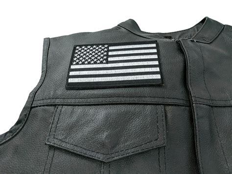 Black and White American Flag Patch with Black Borders by Ivamis Patches