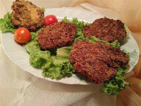 Milanesas al horno de lentejas y cebada