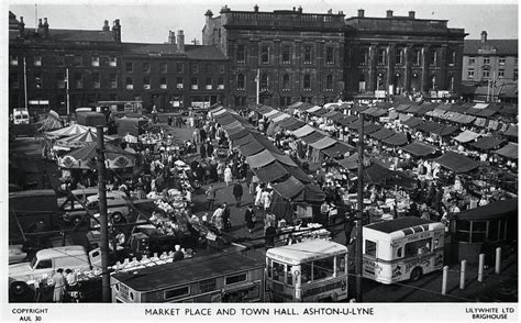 Town Hall and Market Place, Ashton under Lyne | Old photos, Sunny days, Stockport