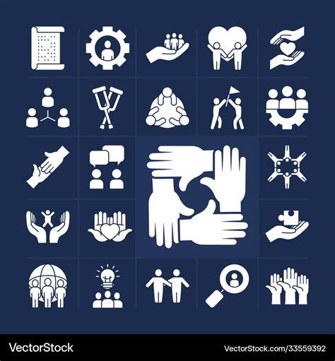 Pictograph people and inclusion icon set Vector Image