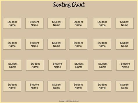 Seating Chart Template Classroom Free - PRINTABLE TEMPLATES