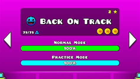 Geometry Dash Walkthrough - Level 2 (Back On Track) [ALL COINS] - YouTube