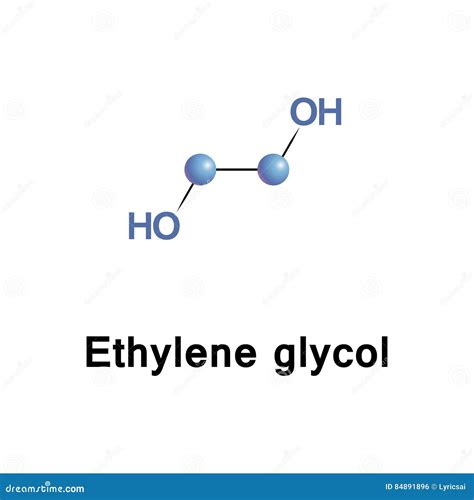 Ethylene glycol molecule stock vector. Illustration of background - 84891896