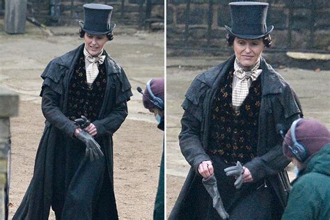 Suranne Jones cuts a dapper figure as she transforms on set of ...