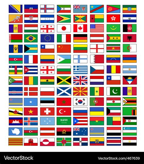 World flags Royalty Free Vector Image - VectorStock