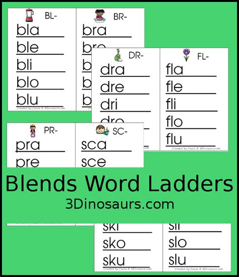 Free Printable Blend Ladders - PRINTABLE TEMPLATES