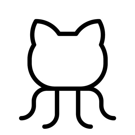 Github Logo Thin Vector SVG Icon - SVG Repo