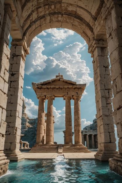 Premium AI Image | ancient greek architecture