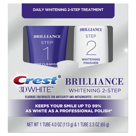 Crest 3D White Brilliance Two Step Toothpaste, 4.0 oz and 2.3 oz - Walmart.com - Walmart.com