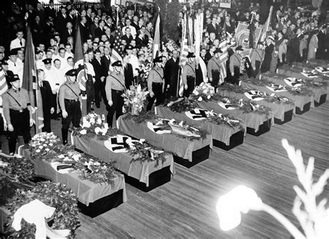 Funeral services for the 28 Germans who lost their lives in the Hindenburg disaster, 1937 - Rare ...