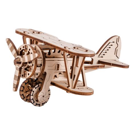 Wooden Mechanical Model – Biplane | Scientist Factory