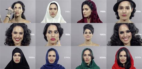 100 Years of Changing Iranian Beauty, Hair, and Makeup in 1 Minute