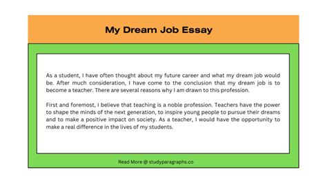 My Dream Essay For Class 3 Students & Children | Study Paragraphs