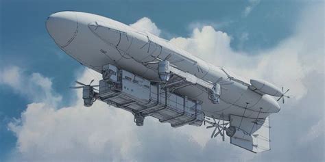 ArtStation - Bangkok XXIII - Airship Cargo, Julien Gauthier | Airship, Concept ships, Spaceship art