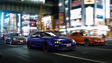 Hd Wallpaper Toyota Supra Mk4 Mazda Rx 7 Fd Nissan Skyline Gt R R34 | Images and Photos finder