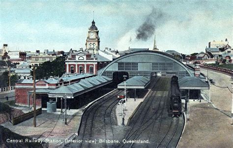 transpress nz: Brisbane Central Station, Queensland, 1911