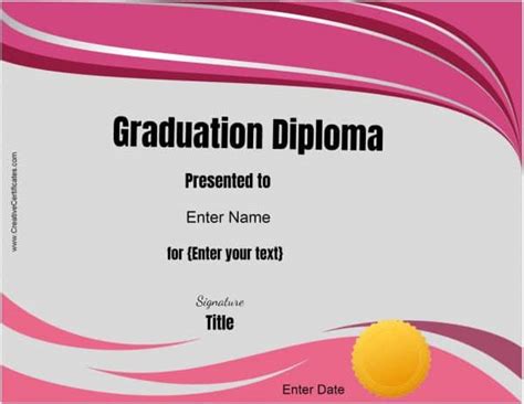 Free Customizable & Printable Diploma Template