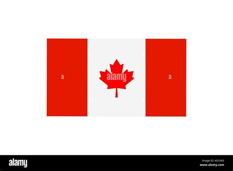 Vector illustration of the national flag of Canada. The Maple Leaf on white background Stock ...