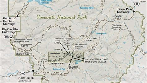 Yosemite National Park Overview Map. Download this simpler pdf map to ...