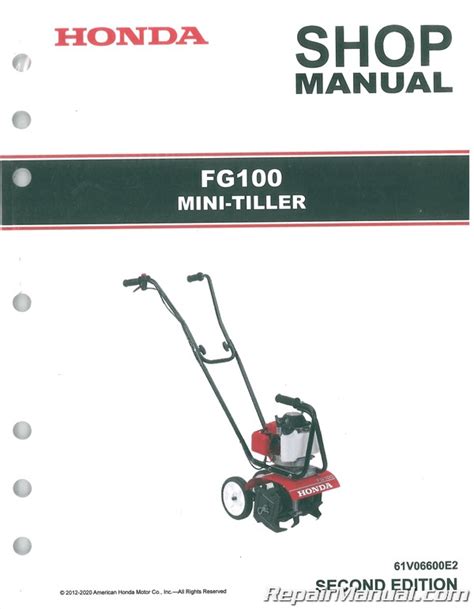 Honda FG100 Tiller Shop Manual