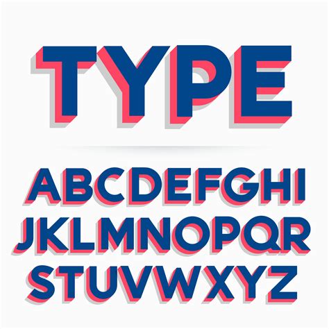 3d typeface font and alphabet vector design - Download Free Vector Art, Stock Graphics & Images