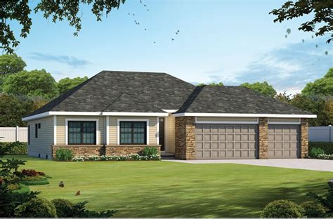 Ranch Style House Plan - 3 Beds 2.5 Baths 1750 Sq/Ft Plan #20-2297 - Houseplans.com