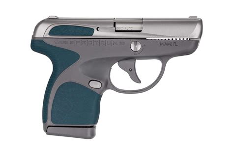 Taurus Spectrum 380 Auto Stainless Silver/Gray with Indigo Blue Grips | Sportsman's Outdoor ...