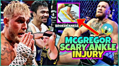 CONOR MCGREGOR SCARY BROKEN ANKLE INJURY vs DUSTIN POIRIER | REACTION ...