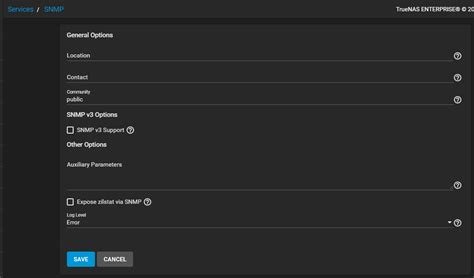 SNMP Screen | TrueNAS Documentation Hub