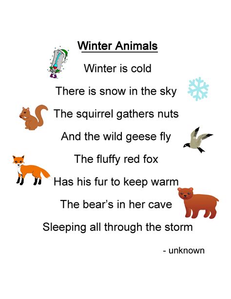 77 Beautiful Pet Poems for Kids | Kids poems, Winter poems, Winter preschool