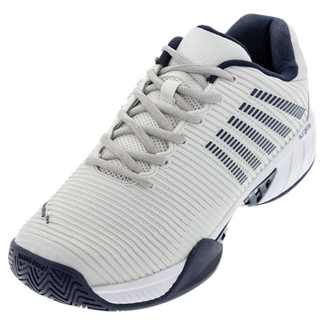 K-Swiss Men`s Hypercourt Express 2 2E Width Tennis Shoes Gray and White