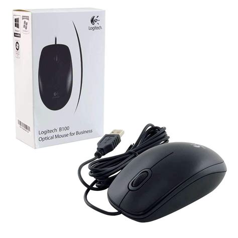 Logitech B100 Corded Mouse – Wired USB Mouse for Computers and laptops ...