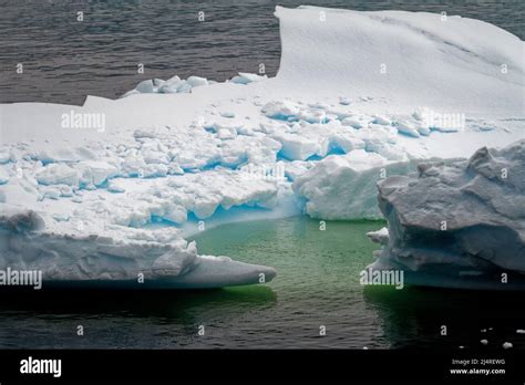 Antarctica - Antarctic Peninsula. Climate Change - Global Warming. Pieces Of Floating Ice Stock ...