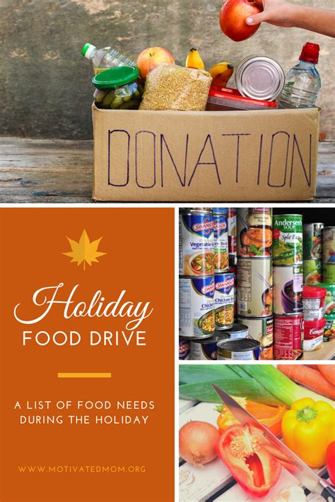 What To Give For A Holiday Food Drive - Motivated Mom