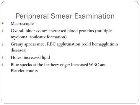 PPT - Examination of Peripheral Blood Smear PowerPoint Presentation ...