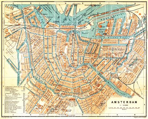 Old map of Amsterdam in 1904. Buy vintage map replica poster print or ...