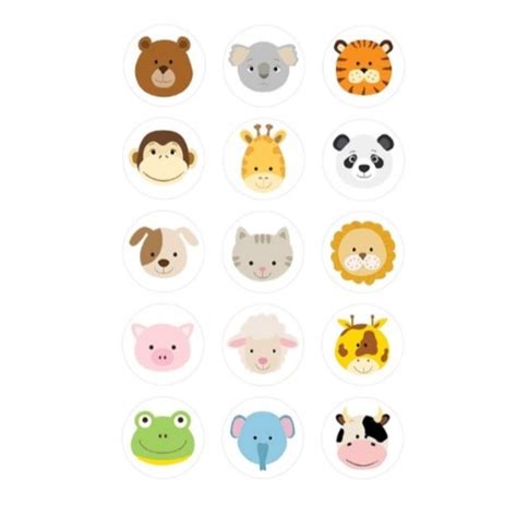 Animals Edible Icing Cupcake Toppers x 15 - Kids Themed Party Supplies | Character Parties Australia