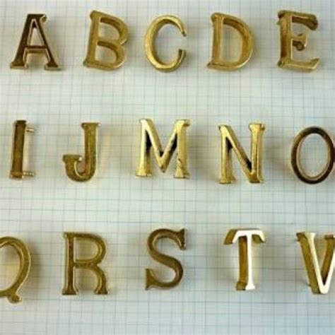 Small Size Brass Letters | Shop signage, Metal letters, Vintage brass